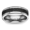 thumbnail image 3 of Men's Tungsten Ring with Carbon Fiber Inlay, 3 of 4