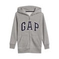 thumbnail image 1 of Sudadera con Capucha con Cierre y Logo GAP para Niños, Gris Claro Jaspeado, 1 of 2