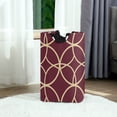 thumbnail image 6 of Yayeee Freestanding Laundry Hamper with Handle Collapsible Large Storage Basket for Clothes, Red Circles, 6 of 7