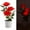 🔥 Red, variant on Msgweeeg Night Lights Gofts for Women Christmas Presents for Men 3 Led Rose Lantern Solar 3 Heads Rose LED Potted Table Lamp Night Light