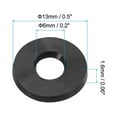 thumbnail image 2 of Uxcell M6 Rubber Flat Washer, 40 Pack 6mm ID 13mm OD 1.6mm Thick Sealing Spacer Gasket Ring, Black, 2 of 6