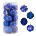 thumbnail image 3 of Esfera Navideña Grande IMAR 4 Diseños 20 Piezas 9cm Azul, 3 of 6