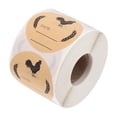 thumbnail image 1 of SHISUYAN 1 Roll Round Kraft Paper Labels for Chicken Egg Cartons Self Adhesive Write On Labels Fresh Egg Stickers for Farm Kitchen Packaging, 1 of 8