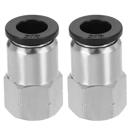 2Pack Push to Connect Fittings, 3/8"x1/4" NPT Straight Pneumatic Connector