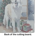 thumbnail image 4 of Great Pyrenees Cozy Christmas Glass Cutting Board Large 12 in x 15 in, 4 of 5