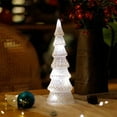 thumbnail image 4 of Christmas Glass Ambience Lights,Christmas Tree Light up Mini Tabletop Xmas Tree Light Holiday Figurine Tree Decorations for Living Room Fireplace Party, 4 of 4