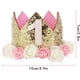 thumbnail image 2 of Sombrero de primer cumpleaños con corona de princesa para bebé, sombreros de fiesta de primer cumpleaños, corona de princesa para niños con moneda flash y decoración rosa, regalos de primer cumpleaños para niñas JM, 2 of 5