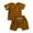 Brown, variant on ibuvkizy Toddler Baby Girl Tank Top Sets Baby Girl Outfits Clothes,Children's Clothing New Summer Crepe Gauze T-shirt Short Sleeve Shorts With Pocket Two Piece Set,Gifts for Her