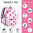 thumbnail image 6 of Elegant Sunflower Print Laptop Backpack - Professional Waterproof School Backpack for Women with Charging Port, Rose Gold Hardware, Floral Design Work Bag for Office Business, 6 of 6