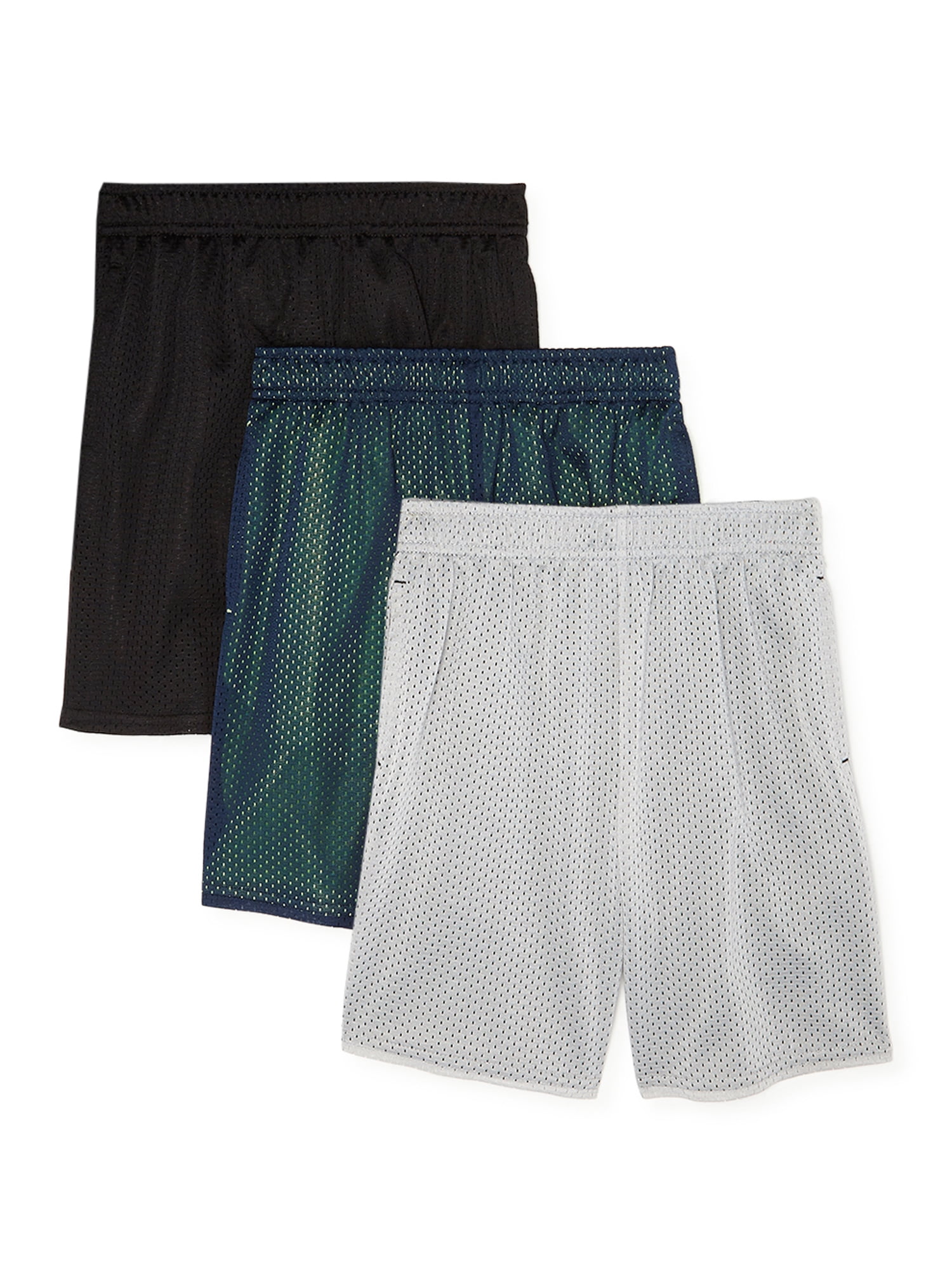 Athletic Works Athletic Works Boys Mesh Shorts, 3Pack, Sizes 418