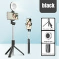 thumbnail image 1 of Trépied pour Perche à Selfie avec Anneau Lumineux, Obturateur à Distance, Support Réglable, Support de Téléphone, Noir/rose, Noir, Lampe Simple, 1 of 7
