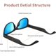 thumbnail image 4 of Gafas Bluetooth con luz azul y sonido de oído abierto con botones multifunción y diseño ergonómico., 4 of 8
