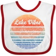 thumbnail image 3 of Inktastic Lake Vibes Distressed Retro Sunset Boys or Girls Baby Bib, 3 of 4