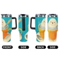thumbnail image 5 of 40 oz Insulated Tumbler with Handle, Leak-Proof Straw Lid, Stainless Steel Travel Mug for Car & Road Trips - Cute Seal Teacup, 5 of 6