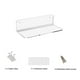 thumbnail image 2 of Estantes flotantes de acrílico transparente | Estante montado en pared para baño y dormitorio | Almacenamiento moderno y transparente para exhibición | Ahorra espacio para altavoces, routers, 2 of 9