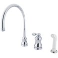thumbnail image 1 of Kingston Brass KS3811AL Single Handle Widespread Kitchen Faucet with Non-Metallic Sprayer, 1 of 1