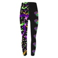 thumbnail image 4 of DDAPJ pyju Mardi Gras Outfit for Women, Mardi Gras Leggings Tuesday Carnival Mask Graphic Tights High Waisted Stretchy Casual Workout Yoga Pants Clearance Sale Multicolor XL, 4 of 5