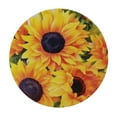 thumbnail image 2 of RUIYC Hand Drawn Watercolor Sunflowers Tablecloth Round Table Cover, Vintage Newspaper Waterproof Table Cloth Cover, Round Polyester Tablecloth for Picnic Camping and Kitchen Dining Party, 2 of 7
