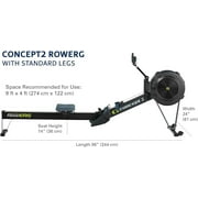 Concept2 RowErg Model D Indoor Rowing Machine - PM5 Monitor, Device Holder, Adjustable Air Resistance, Easy Storage with Black Sweat Towel