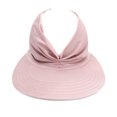 thumbnail image 1 of Chapeau Femme Été Extérieur Chapeau de Soleil Filles Visière de Plage Casquette Dames Queue de Cheval Chapeau Réglable, Rose, 1 of 9