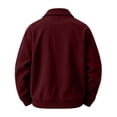 thumbnail image 4 of Men's Bomber Corduroy Jacket Long Sleeve Fashion Stylish Jacket Winter Warm Outdoor Hiking Zip Up Sweater Jacket for Office Daily Travel Outerwear Coat with Pockets, 4 of 6