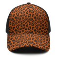 thumbnail image 3 of Leopard Print Baseball Cap Adjustable Size – Stylish Spliced Design Trucker Hat, Dad Hat with Full Print Front & Brim, Breathable Cotton Blend Snapback for Sports, Travel & Daily Wear, 3 of 3