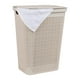 thumbnail image 1 of Cesta para ropa Mind Reader, 60 L, delgada, con tapa de plástico, color marfil, 1 of 7