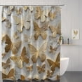 thumbnail image 2 of JOOCAR Aesthetics Butterfly Shower Curtain Set, Modern Shower Curtain for Decor, Waterproof Washable Fabric Shower Curtain, 2 of 6