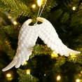 thumbnail image 2 of D-GROEE 1 Set Christmas Pendant White Angel Wings Ornament Christmas Tree Hanging Pendant Plastic Various Styles Ornament for Party Favor Home Decoration, 2 of 8