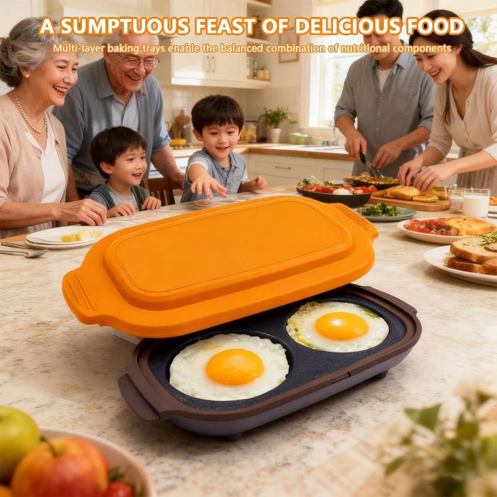 Giaone Microwave Eggs Cooker Breakfast Maker Duals Zone Designs For Eggs Steak Bacons