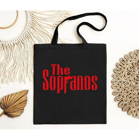 vintage New The Sopranos Crime Drama TV Show Logo Men s Black Tote Bag S to -TH42835