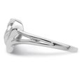 thumbnail image 3 of Sterling Silver Rhodium Plated Diamond Heart Ring, 3 of 6