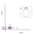 thumbnail image 4 of ANGARA Natural Oval 1.15 ct Amethyst Solitaire Ring with Diamonds in 14K White Gold for Women (Size-8x6mm) | February Birthstone, Birthday, Anniversary, Jewelry Gift for Women | Natural Amethyst Ring, 4 of 8