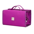 thumbnail image 1 of Bolsa de maquillaje Royalfair, enrollable, de viaje, color morado, para mujer, 1 of 6