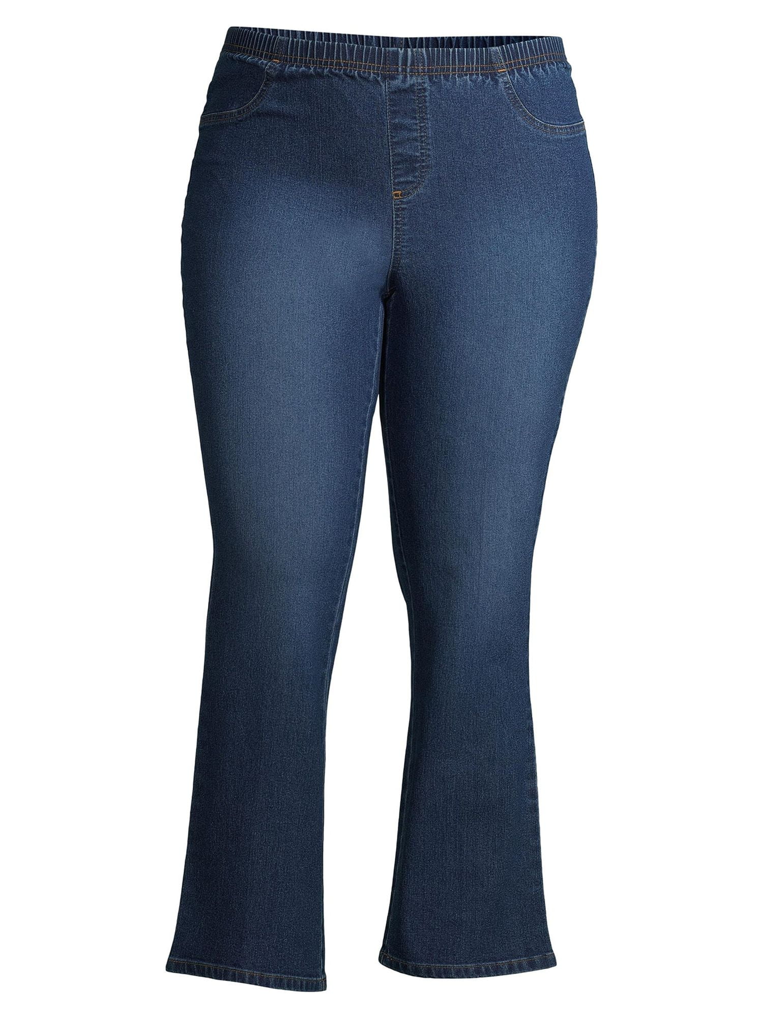 JMS Just My Size by Hanes Women’s Plus Size Pull-On Stretch Denim Bootcut Jeggings