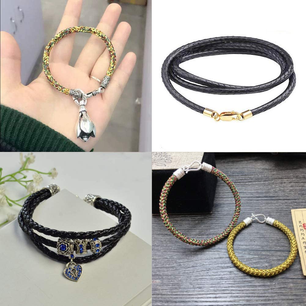 100pcs Cord Ends Leather Tassel Cap 5 Color Barrel Alloy Leather Cord Ends Cord Link Buckle Glue-in End Cap for Kumihimo Barrel and Jewelry Making (16x9mm Hole: 3mm)