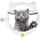 thumbnail image 1 of Puerta para mascotas con solapa, cerradura para gatos para paredes interiores o cajas de arena ocultas: fácil de instalar, adecuada, 1 of 3