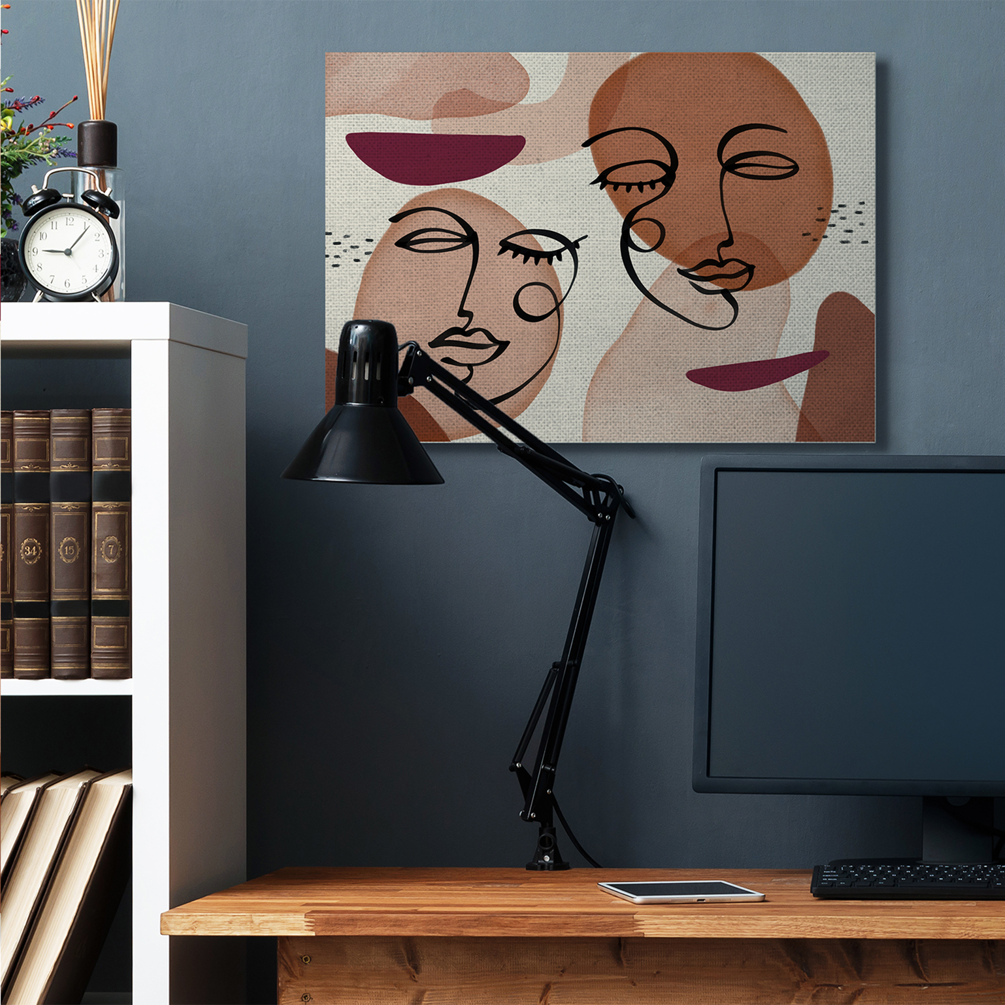 Stupell Industries Abstract Facial Features Warm Circular Shapes Canvas Wall Art by Ziwei Li