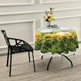 thumbnail image 7 of SKYSONIC Easter Chicks Grass Round Tablecloth 60inch Indoor Wrinkle Free, Circular Lace Table Cover Washable for Kitchen Party BBQ Dining Decor, 7 of 7