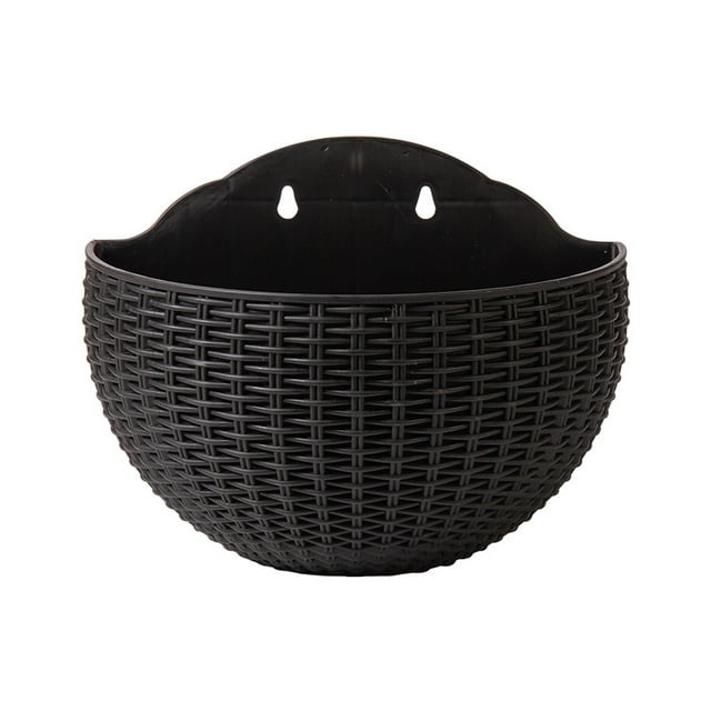 Faithtur Flower Basket, Solid Color Wall-Mounted Half Round Flowerpot Vase