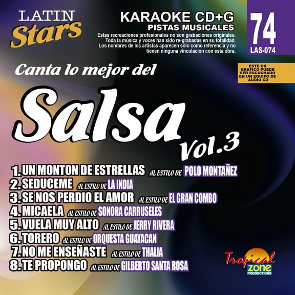 Karaoke Latin Stars 074 Salsa Vol.3