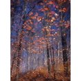 thumbnail image 2 of Vinogradof, Florentin 25x32 Gold Ornate Wood Framed with Double Matting Museum Art Print Titled - Autumn Leaves, 2 of 4