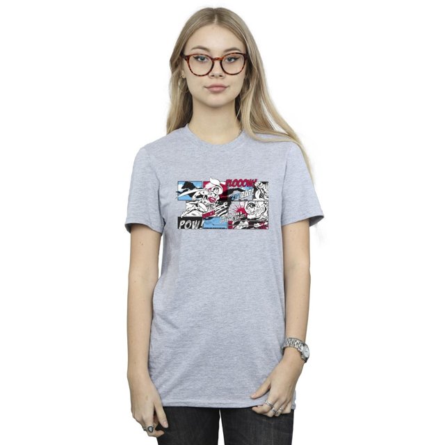 DC Comics T-Shirt Boyfriend en Coton pour Femmes Superman Bande Dessinée