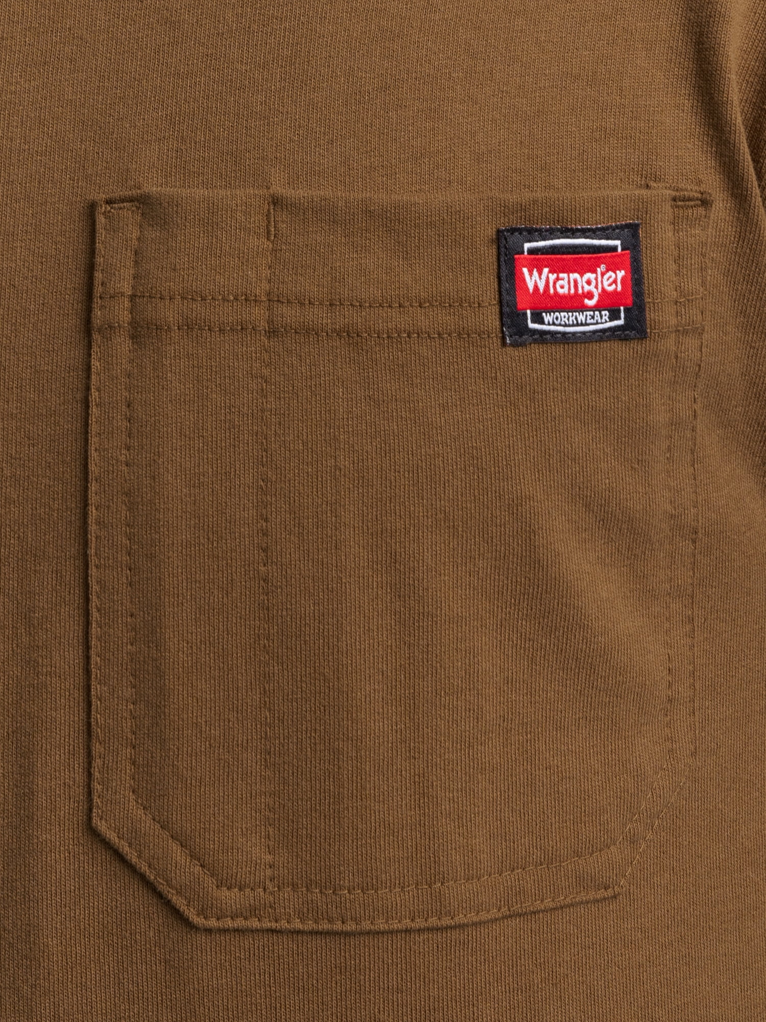 Wrangler Workwear Men's Long Sleeve Heavyweight Pocket T-Shirt, Size S-5XL (Men's and Big Men's)