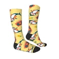 thumbnail image 3 of Fotbe Pineapples Sharks In Hawaiian print Women's Men's Novelty Crew Socks Cotton Socks Knee High Socks for Walking,Running,Nurses,Pregnancy, 3 of 8