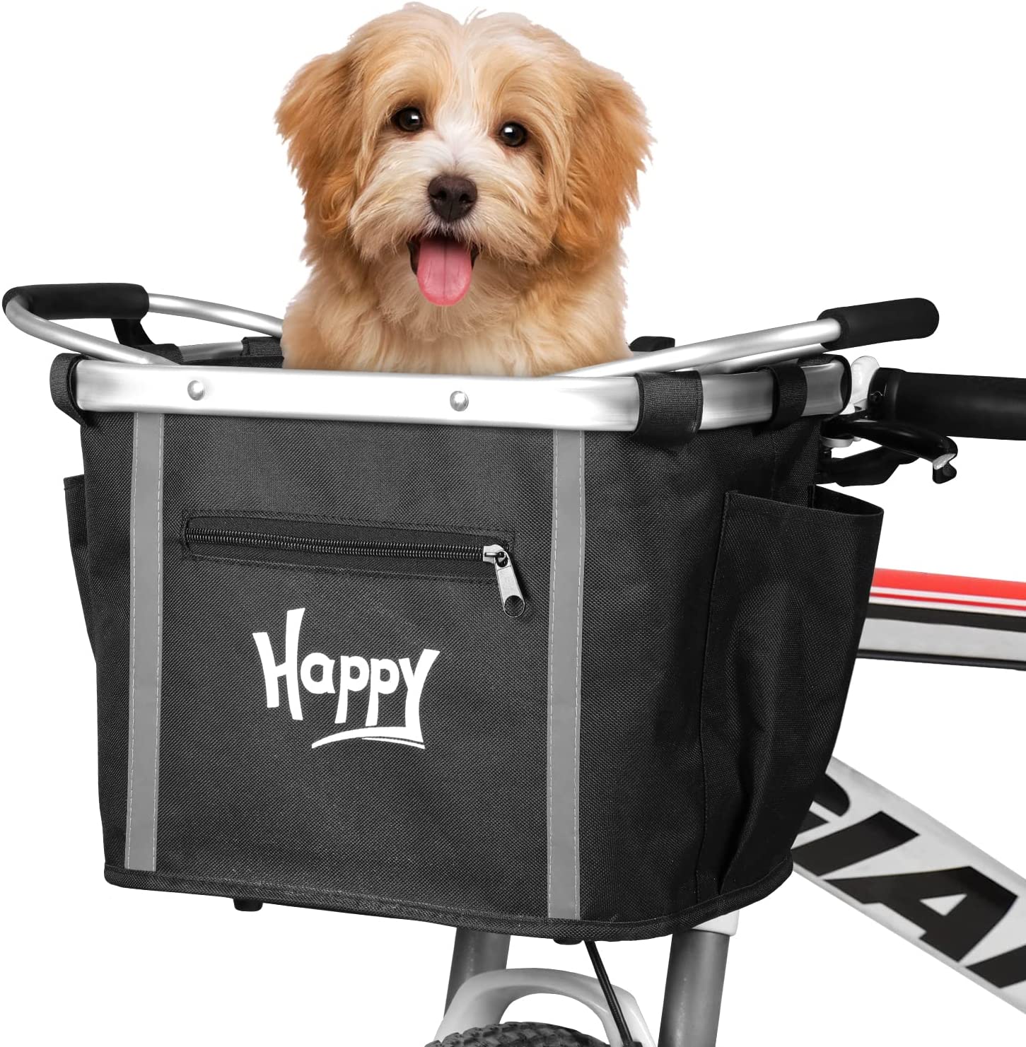 SMONTER Dog Bike BasketPet Carrier Bicycle for Small Cats and Dogs