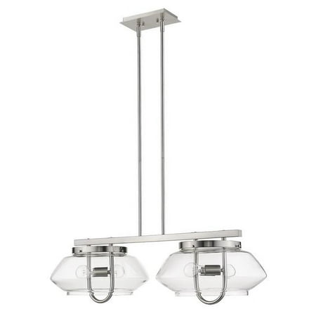 

10.75 x 16.5 x 38 in. Garner 4-Light Satin Nickel Island Pendant