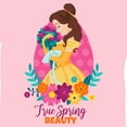 thumbnail image 2 of Girl's Disney Belle True Spring Beauty  Graphic Tee Light Pink Medium, 2 of 4