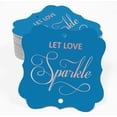 thumbnail image 2 of Inkdotpot Real Rose Gold Foil Bracket Shape Paper Hang Tags Let Love Sparkle Wedding Favor Tags Pack Of 50, 2 of 6