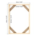 thumbnail image 2 of Unique Bargains Canvas Stretcher Bars Kit, 16x10 Inch Rectangle Solid Wood Frame for Paint, Prints, Oil Paintings, Wood Color, 2 of 5